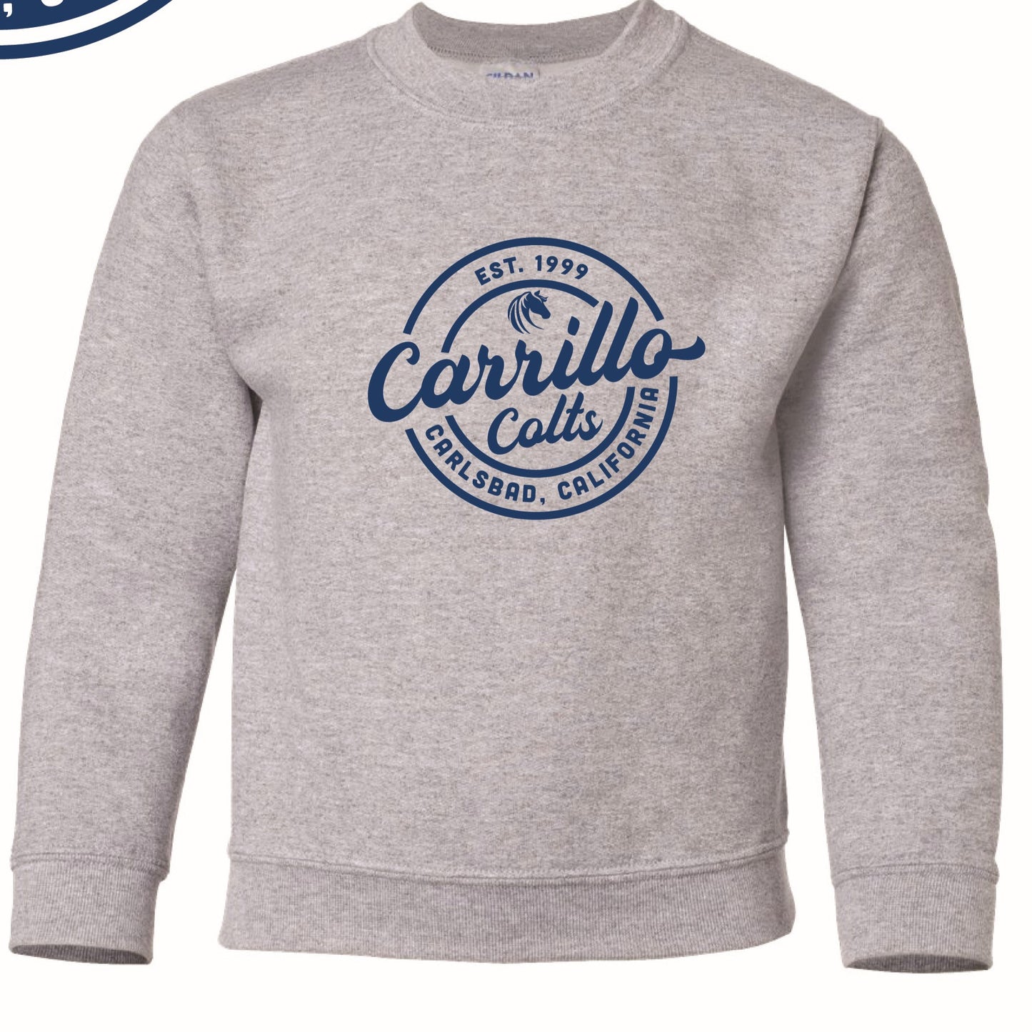 Adult Crewneck Sweatshirt Carrillo Athletic Grey