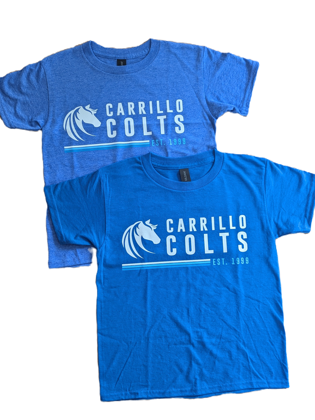 Carrillo Logo Youth T-Shirt blue & heathered