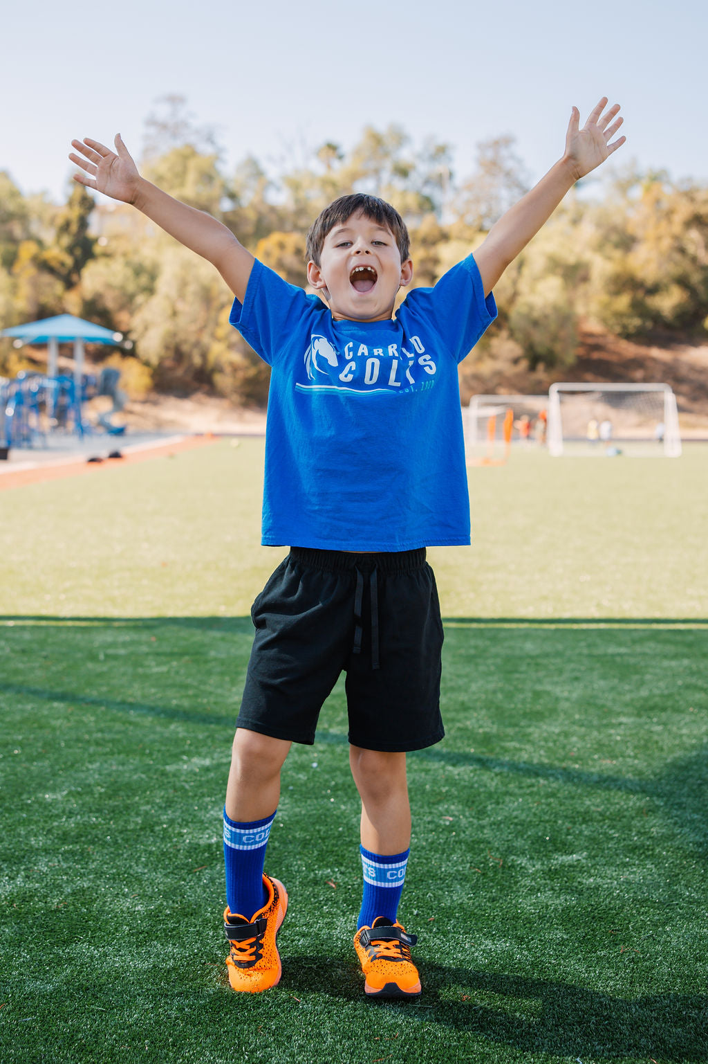 Carrillo Logo Youth T-Shirt blue & heathered