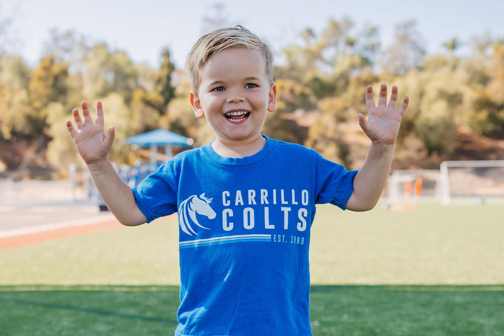 Carrillo Logo Youth T-Shirt blue & heathered