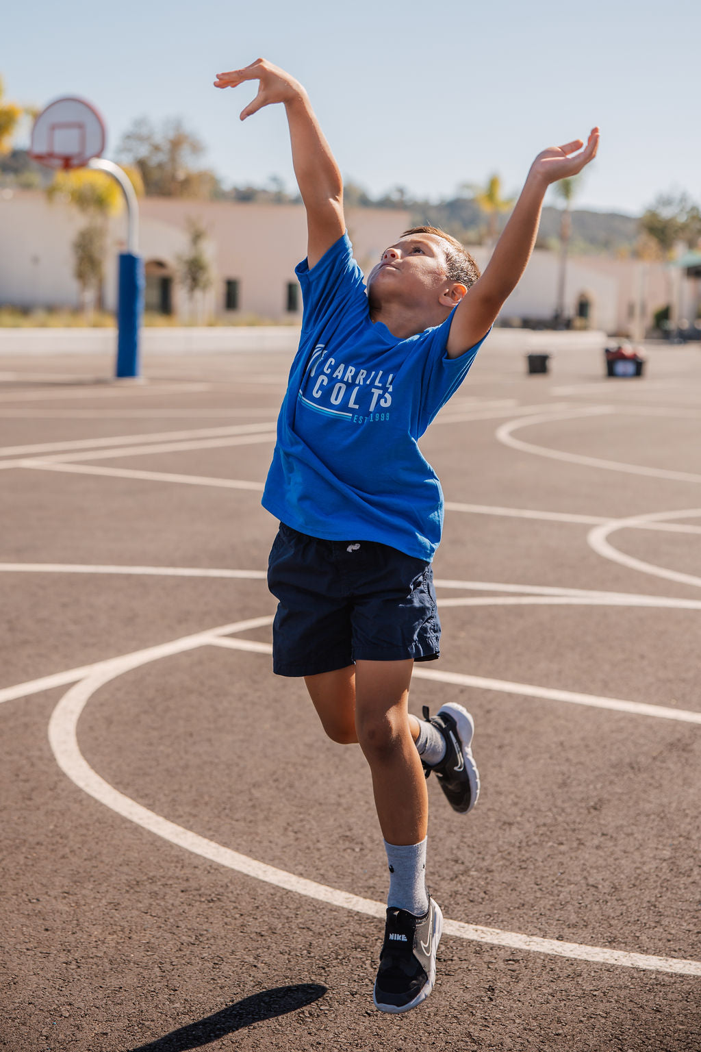 Carrillo Logo Youth T-Shirt blue & heathered