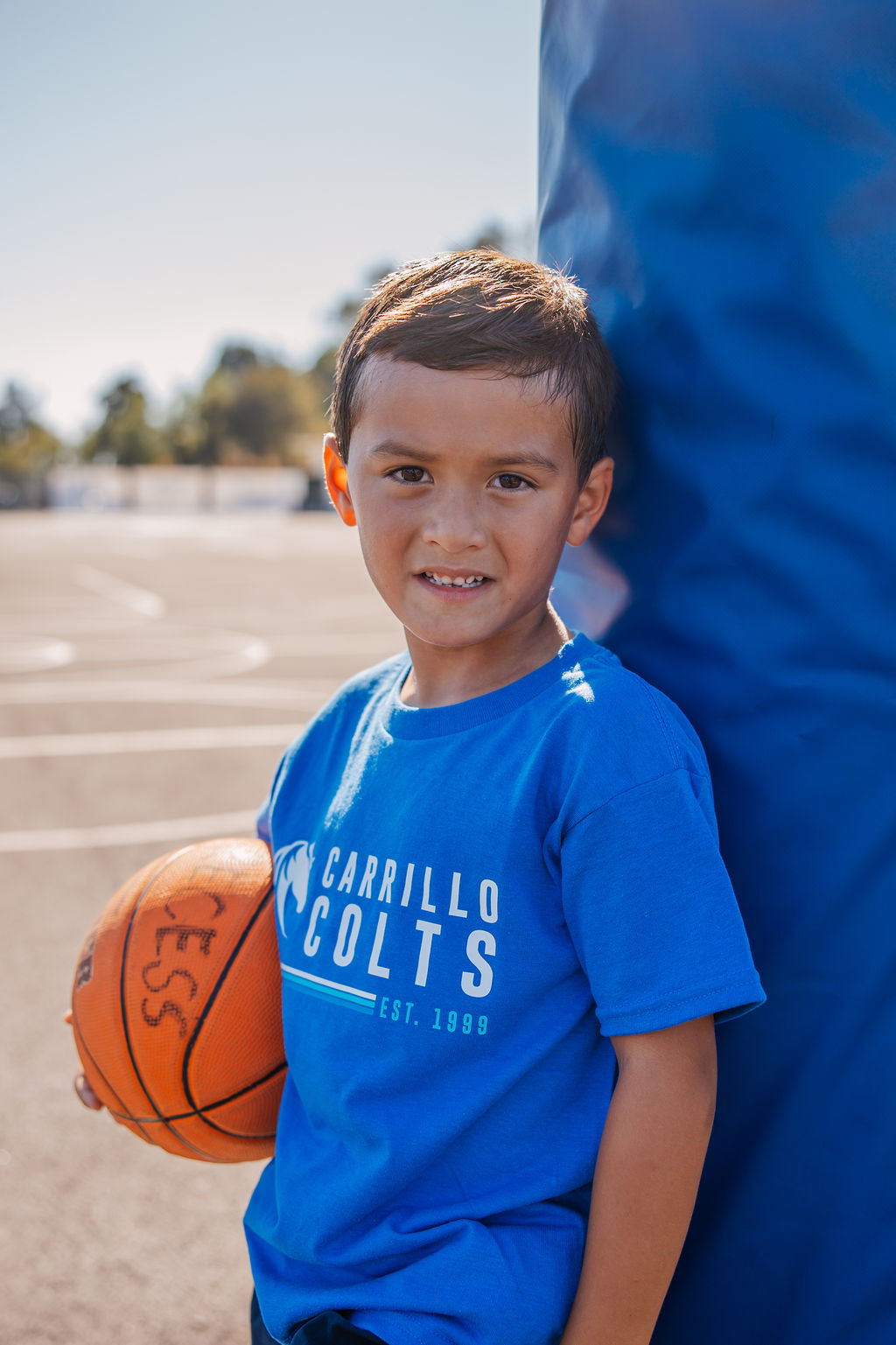 Carrillo Logo Youth T-Shirt blue & heathered