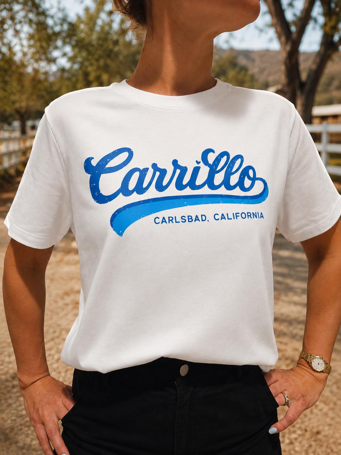 Ladies white boxy tee