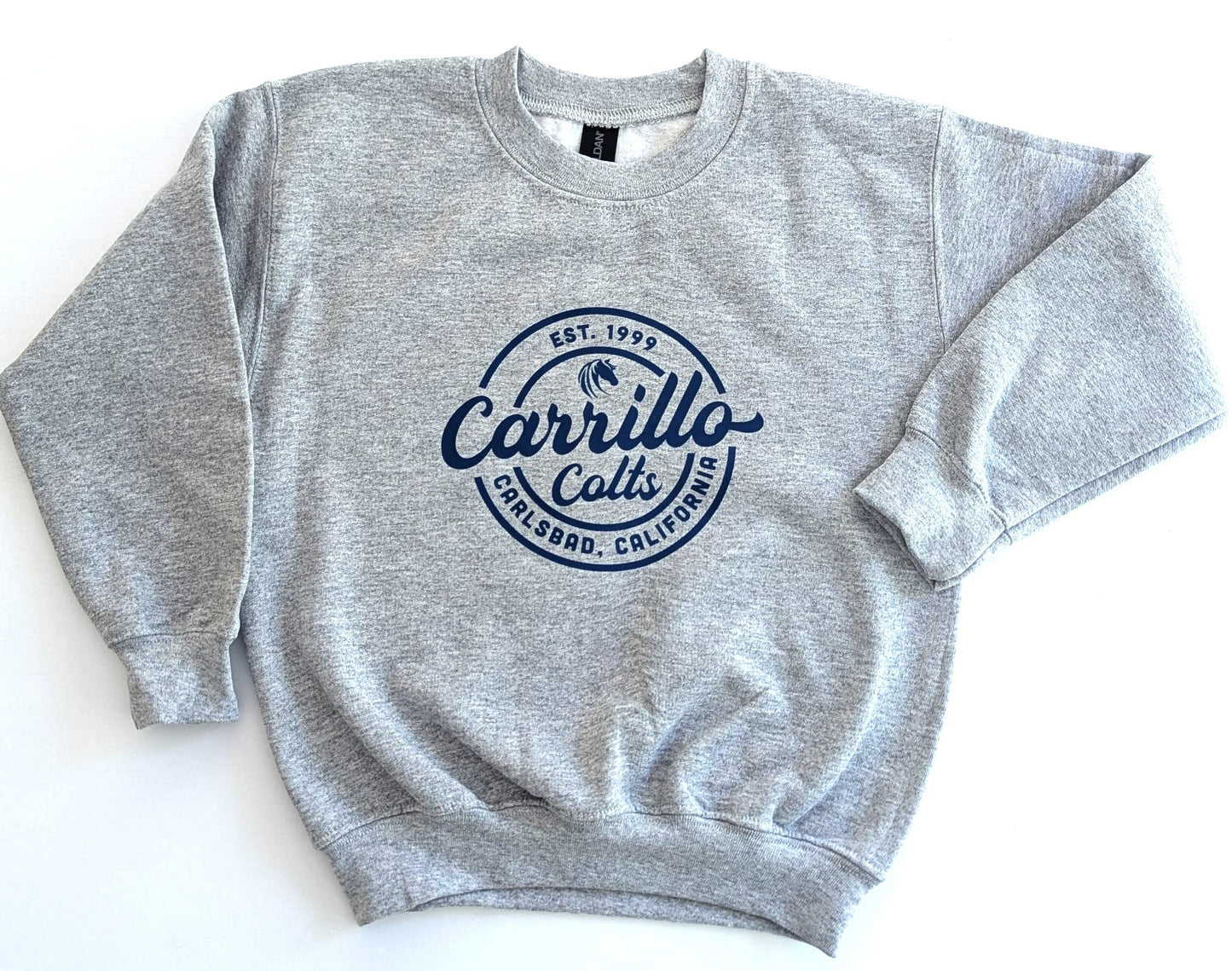 Adult Crewneck Sweatshirt Carrillo Athletic Grey